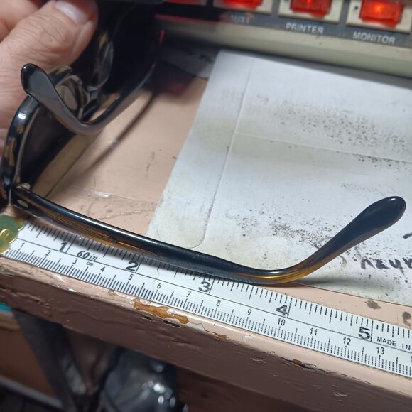 Vintage UOC Brown Tortoise Shell 4-5.5 Eyeglasses Frames 1960's 70's Groovy USA - Picture 9 of 9